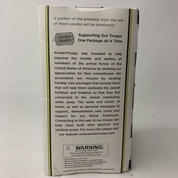 Rite Lite 45 Hanukkah Candles for a Cause Supporting Kosher Troops 5 Inches High - Picture 2 of 6